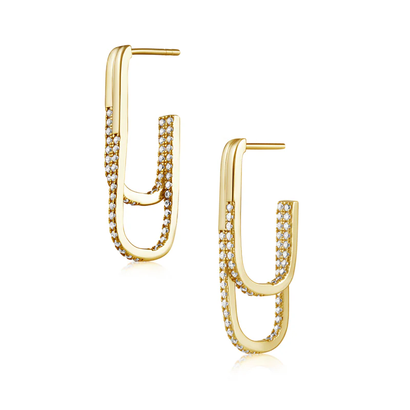 Norah Pave Double Hoop main image 1