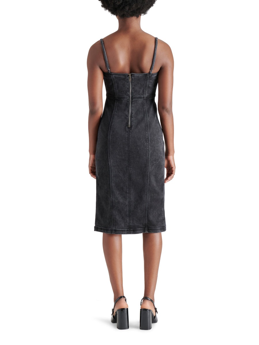STEVE MADDEN-GISELLE DRESS WASHED BLACK