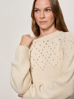 FEMME OPENWORK SWEATER - VANILLA CREME