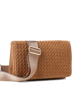 LEXI WOVEN CROSSBODY-SADDLE