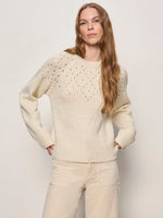 FEMME OPENWORK SWEATER - VANILLA CREME