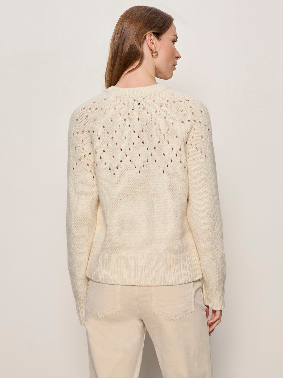 FEMME OPENWORK SWEATER - VANILLA CREME