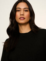 Perfect Sequin Sweater Tee - Black