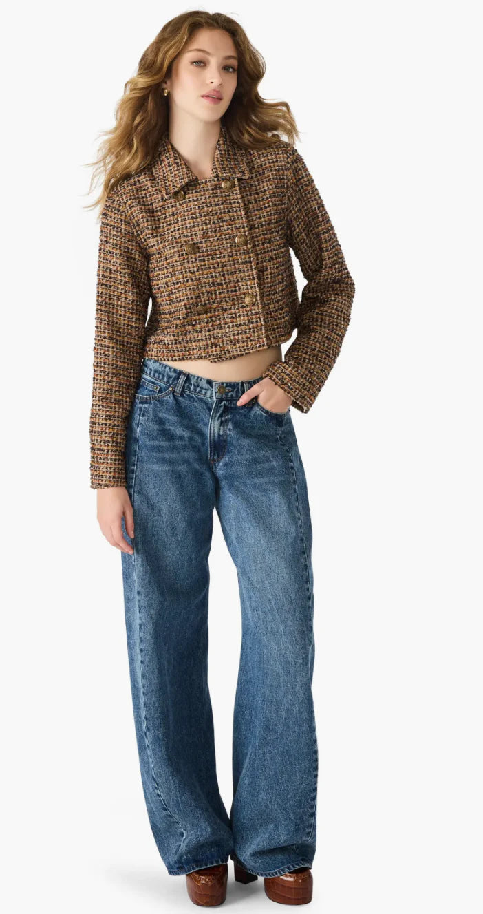 AVIE JACKET - BROWN PLAID