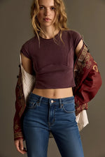 PROTAGONIST CROPPED TEE-VINTAGE GRAPE