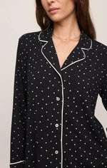 Luxe Dot PJ Top - Black