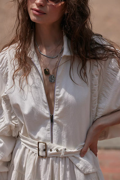 Free People Hampton Mini Dress in Ivory