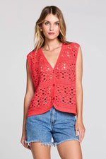 CHELSEE VEST - CRANBERRY
