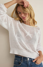 STAR OF THE SHOW CROCHET TOP - WHITE