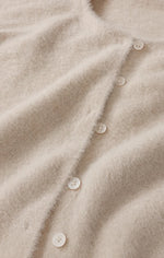 Winterglow Fluffy Cardigan - Frosted Pearl