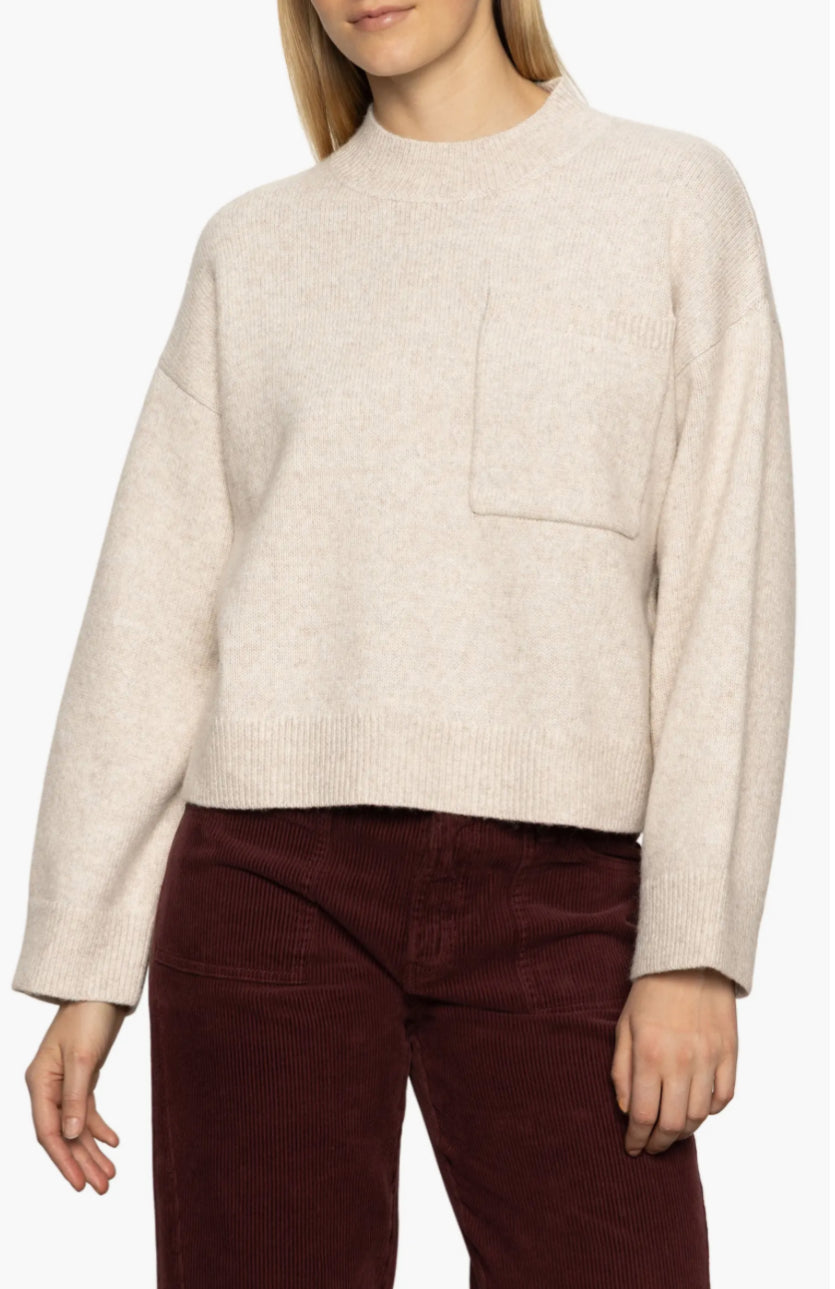 ONE POCKET SWEATER - HEATHER PEARL