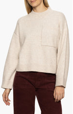 ONE POCKET SWEATER - HEATHER PEARL