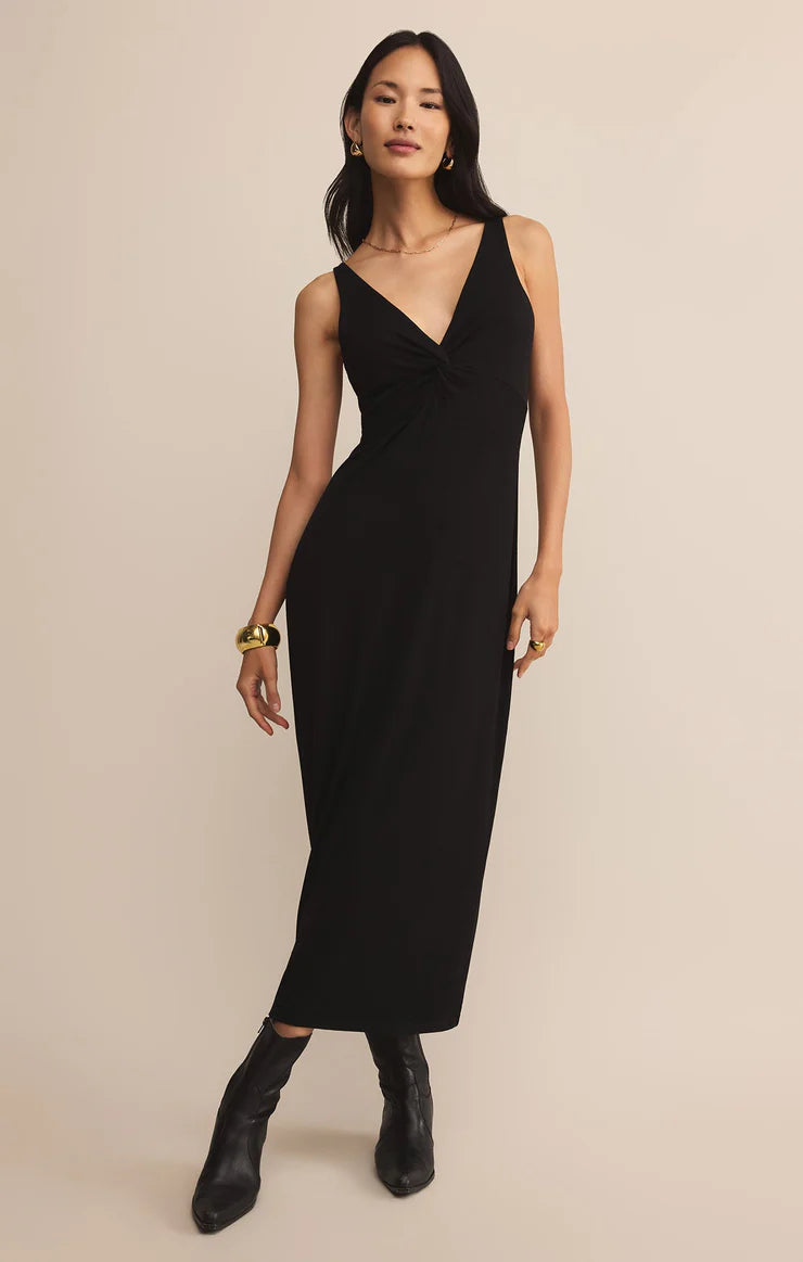ELEVE MIDI DRESS - BLACK