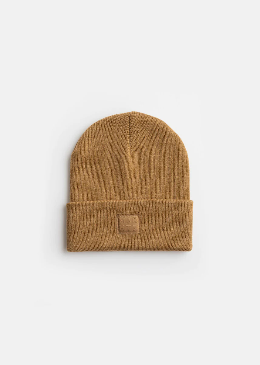 KIDS CUFF BEANIE HAT-CAMEL