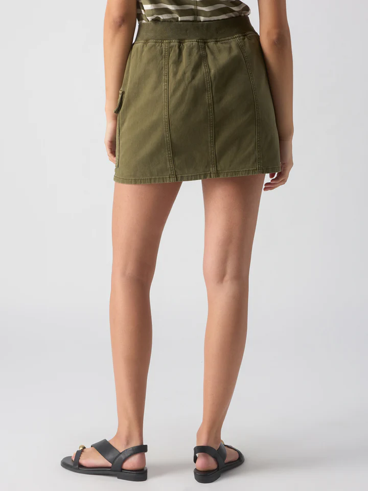 SURPLUS HIGH RISE SKIRT-BURNT OLIVE