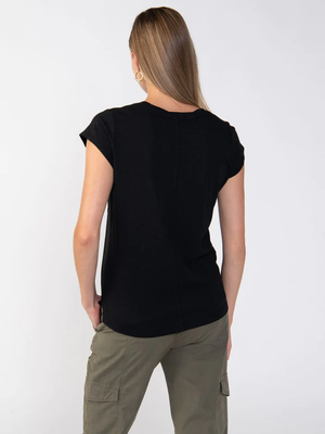 TRAVELER TWIST SLEEVE TEE-BLACK