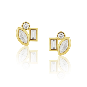 CZ CLUSTER EARRINGS