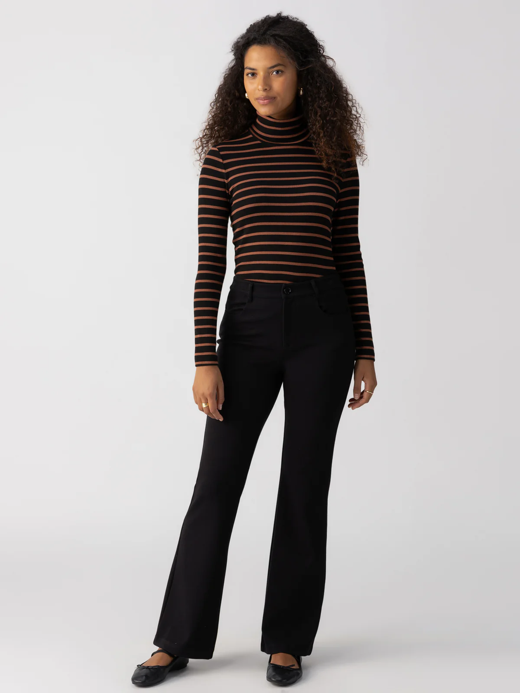 MAYA FLARE PANT-BLACK