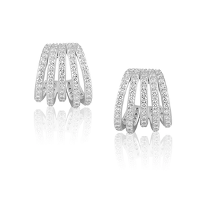 CZ CUFF HUGGIE EARRINGS