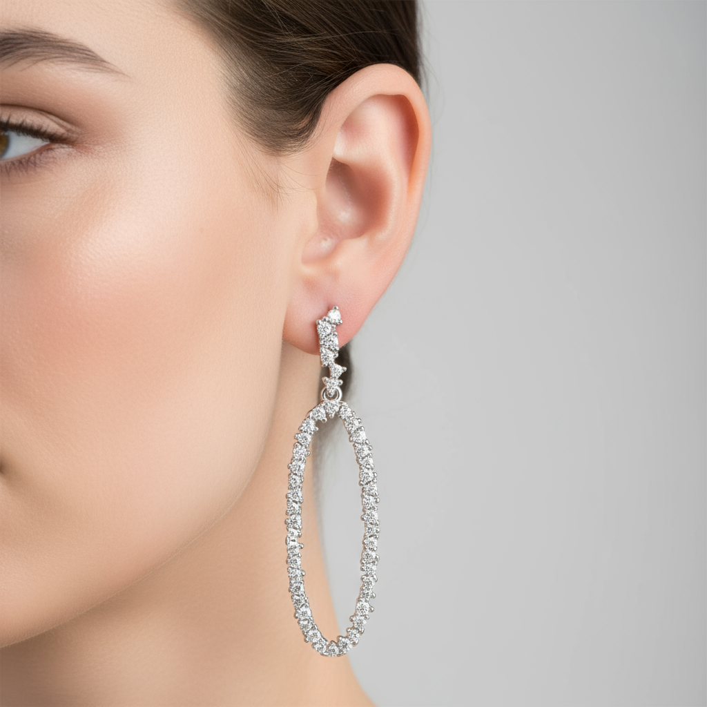 PAVE STATEMENT EARRINGS