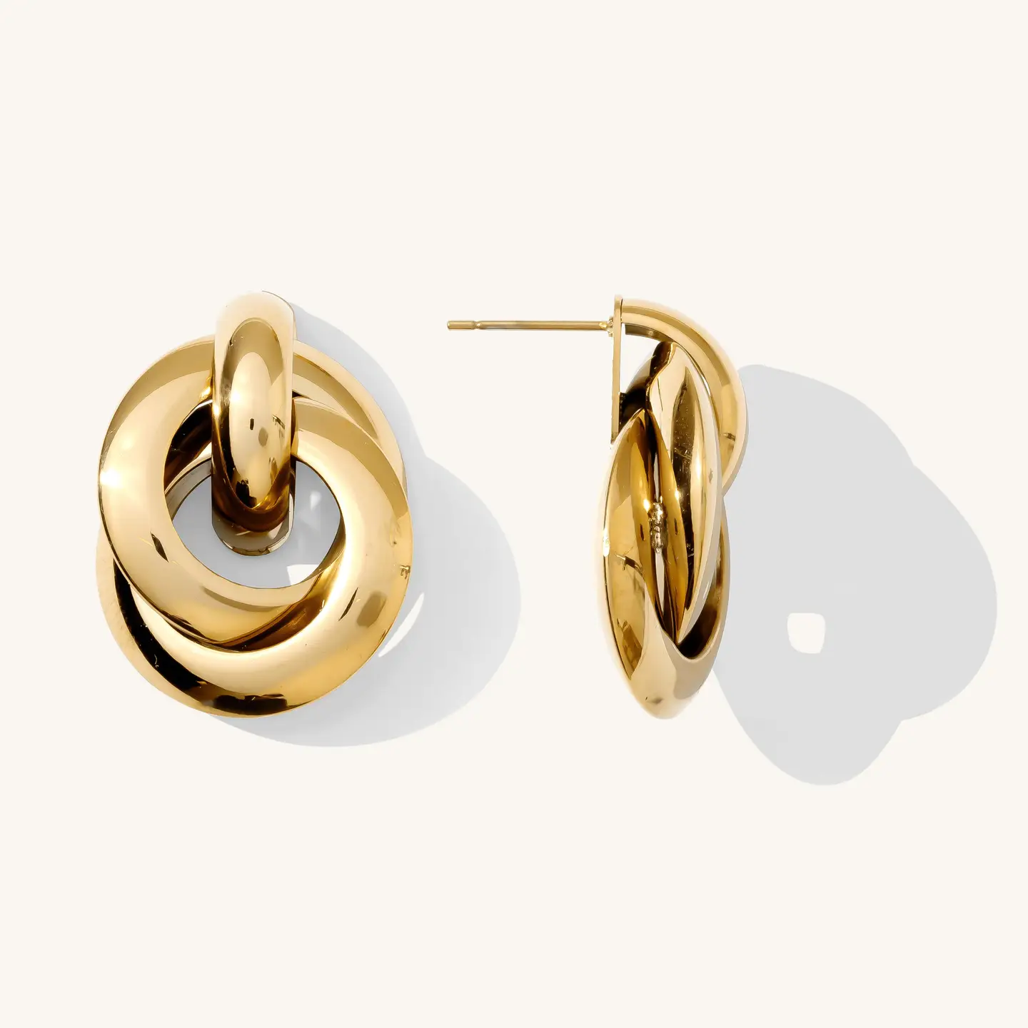 TWISTED HOOP EARRNGS