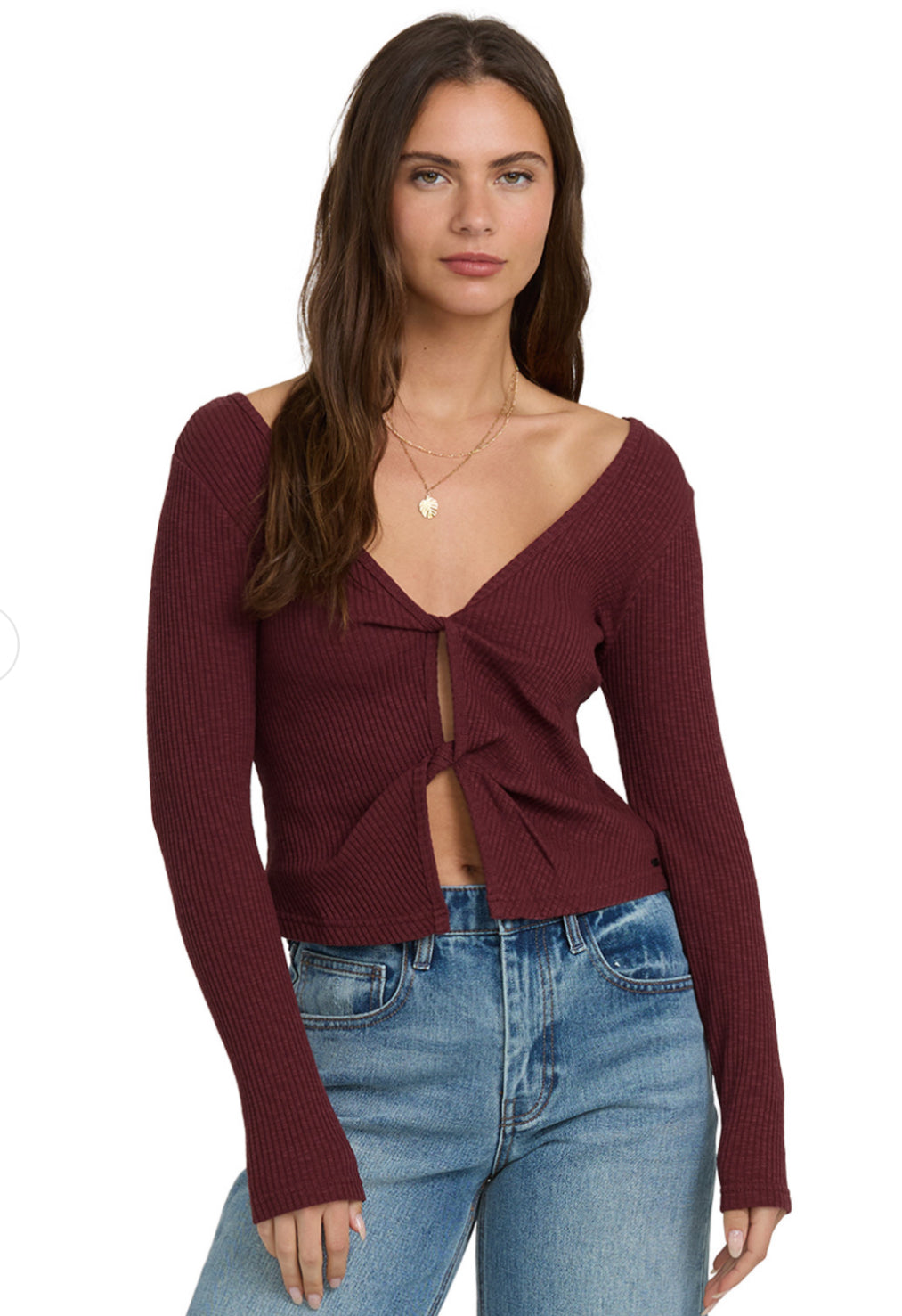 REV. TWIST LONG SLEEVE TOP - PINOT