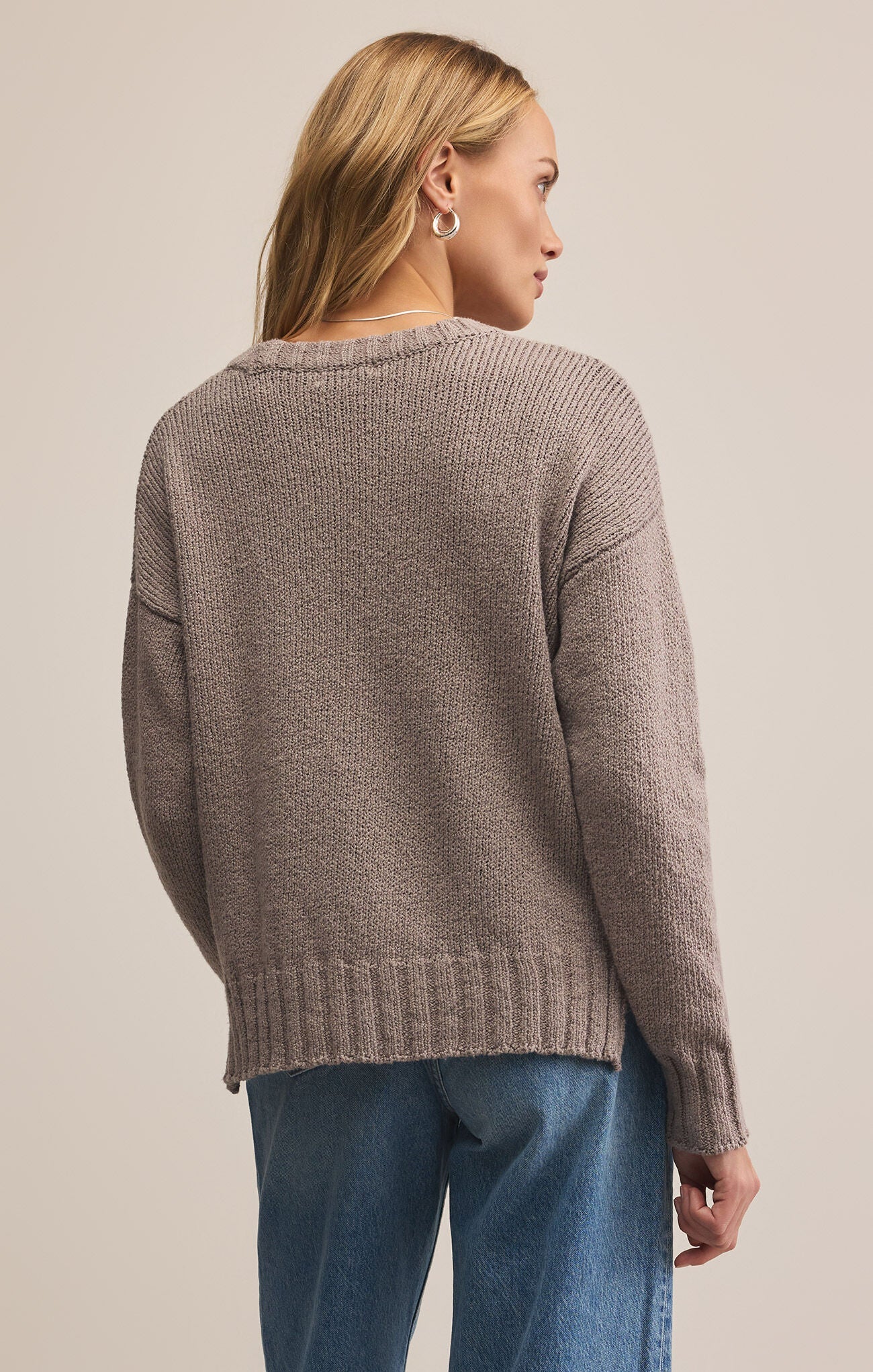 BECK TEXTURED SWEATER - LIGHT TAVERN