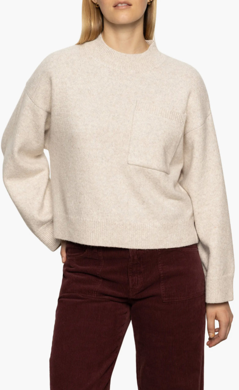ONE POCKET SWEATER - HEATHER PEARL
