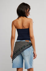 ROUND TWO TUBE TOP-BLACK