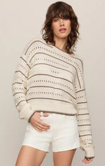 Darby Stripe Sweater - Sandstone