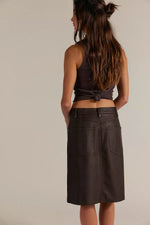 SYCAMORE VEGAN MIDI- RUSTY