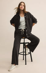 ALL DAY KNIT DENIM JACKET - VINTAGE BLACK