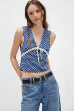 GOOD GRACES TOP-SAILOR BLUE COMBO