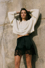 Meet In The Middle Half Slip Skirt - Black