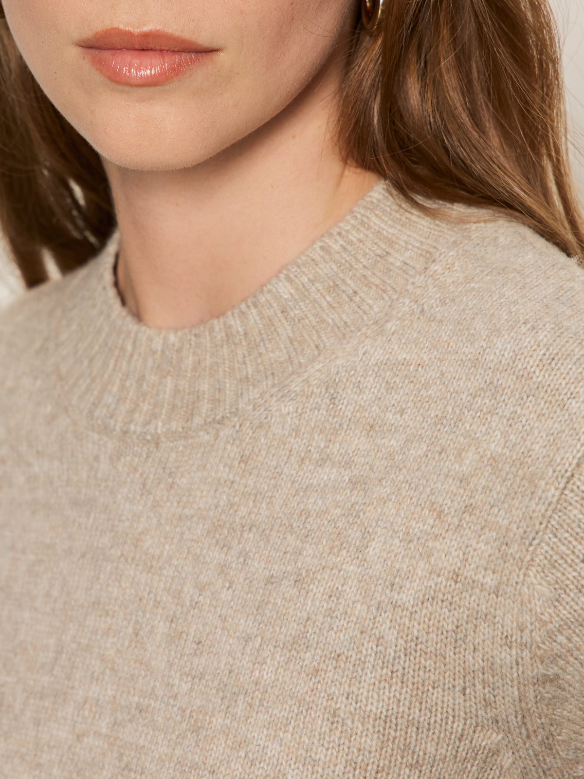 PERFECT SWEATER TEE - HEATHER PEARL