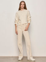 FEMME OPENWORK SWEATER - VANILLA CREME