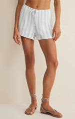 DAYLIGHT STRIPED AIRY SHORTS - SEA SALT