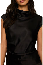 Nights With You Satin Shell - Black