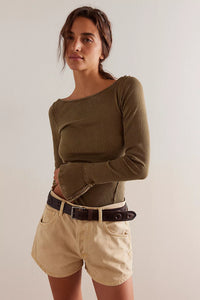 SOUL SISTER LAYERING TOP - MILITARY OLIVE