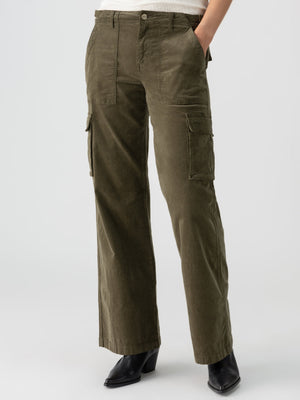 REISSUE CORDUROY CARGO STANDARD RISE PANT BURNT OLIVE