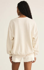 FLAG SUNDAY SWEATSHIRT - SEA SALT