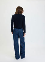 MUSE EMBROIDERED FITTED CARDIGAN - CHERRY