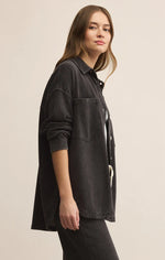 ALL DAY KNIT DENIM JACKET - VINTAGE BLACK