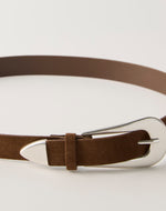 CANNON SUEDE BELT-ESPRESSO
