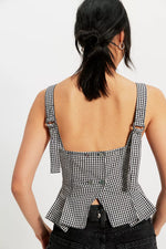 SUNFADED TOP - BLACK/WHITE