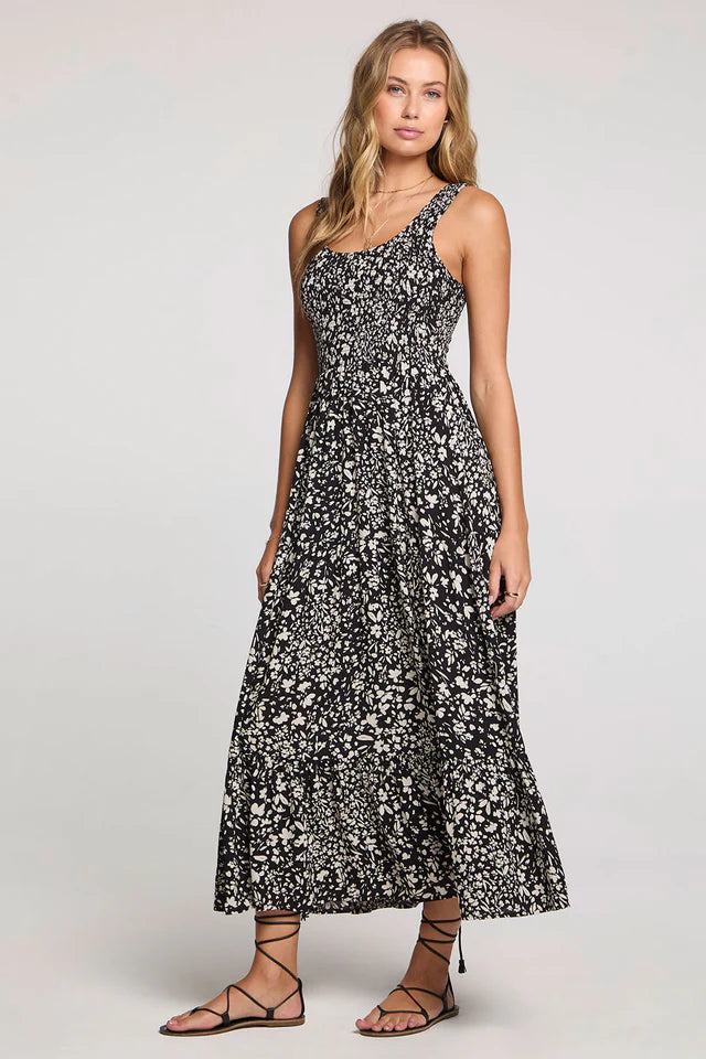 MEMPHIS MIDI DRESS - BLACK