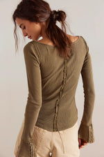 SOUL SISTER LAYERING TOP - MILITARY OLIVE