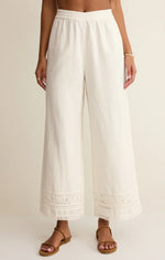 SCOUT EMBROIDERED PANT - WHITE