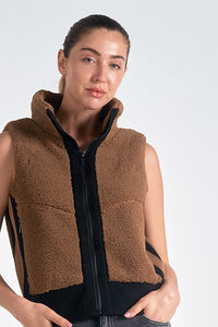 BLACK/TAN VEST