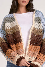 CROCHET CARDIGAN-MULTI COLOR